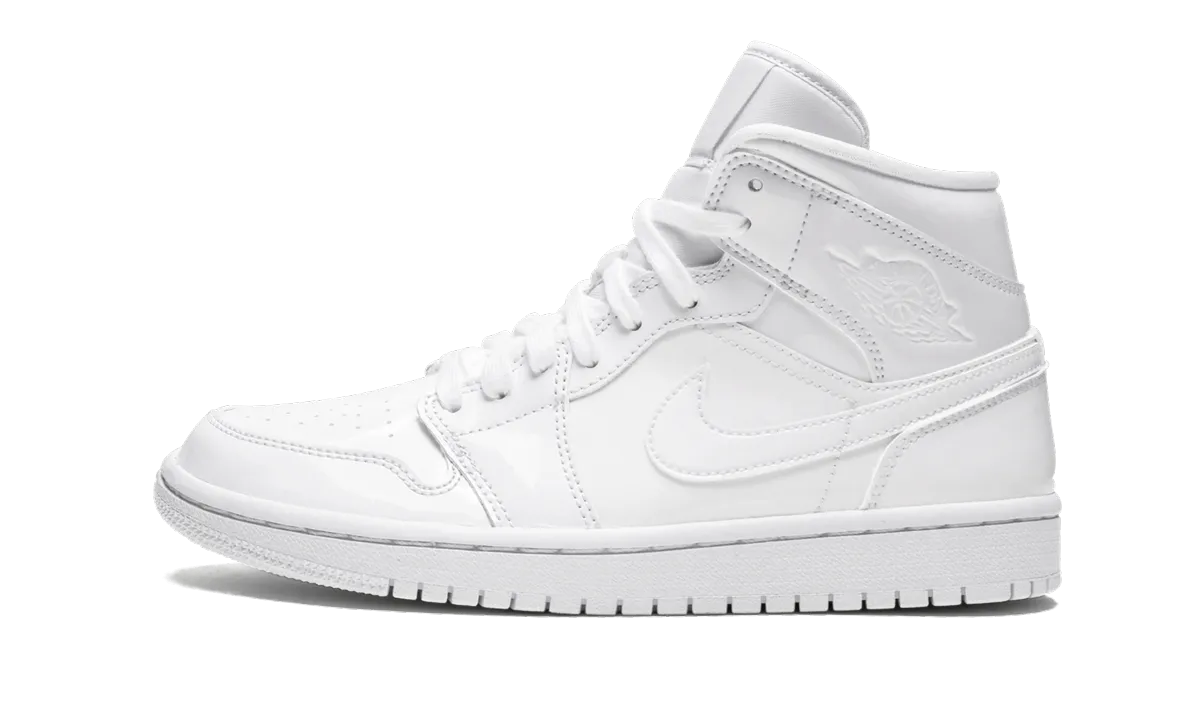 AIR JORDAN 1 MID WMNS "Triple White Patent Leather" Jordan Women's shoes