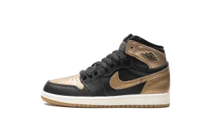 Air Jordan 1 PS "Black Metallic Gold" Jordan Pre School shoes