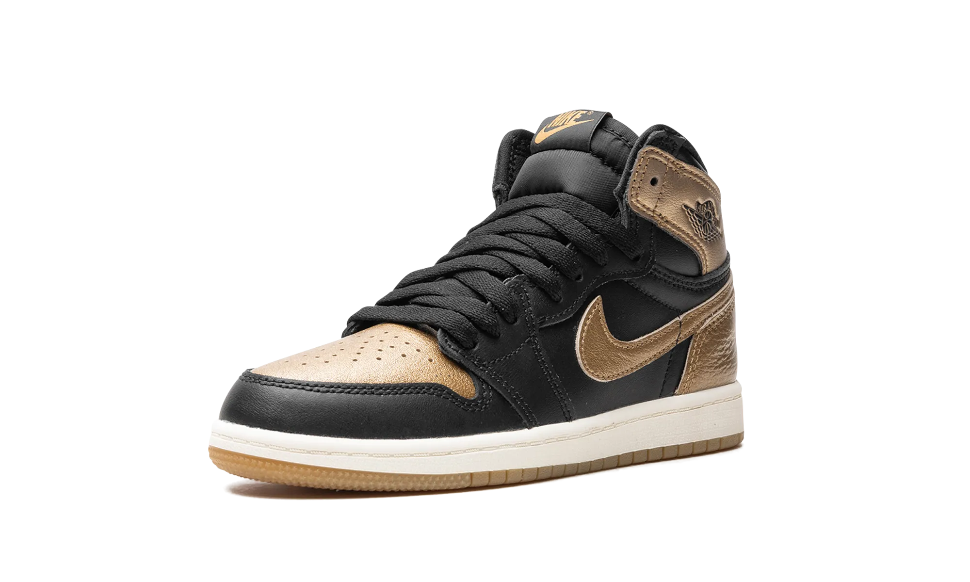 Air Jordan 1 PS "Black Metallic Gold" jordan preschool kids shoes