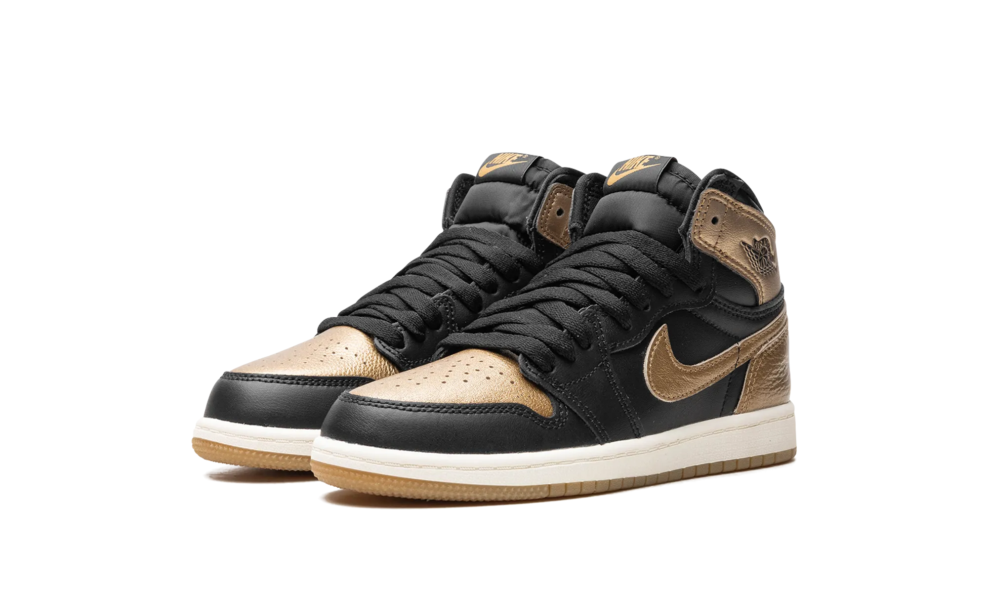 Air Jordan 1 PS "Black Metallic Gold" jordan preschool kids shoes
