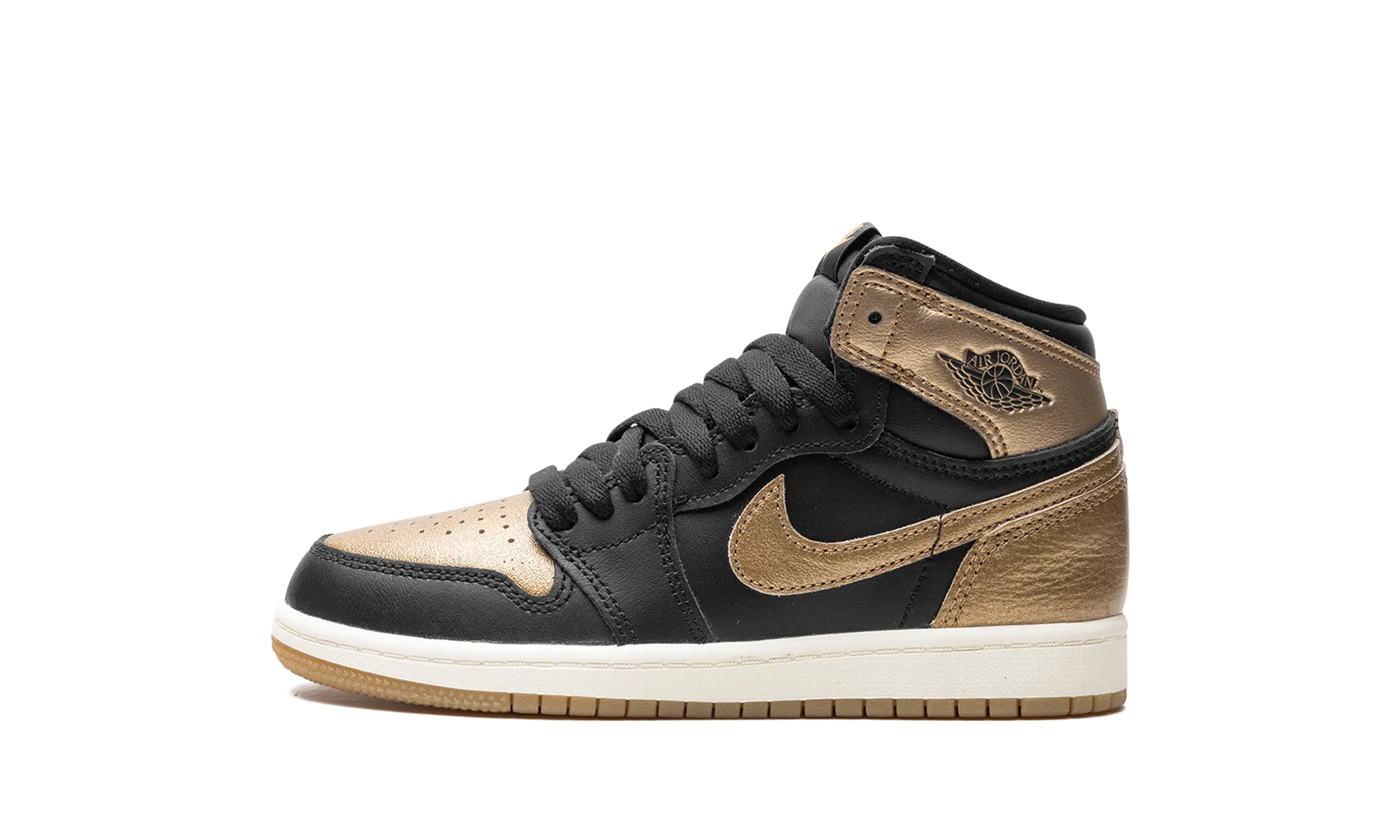 Air Jordan 1 PS "Black Metallic Gold" Jordan Pre School shoes