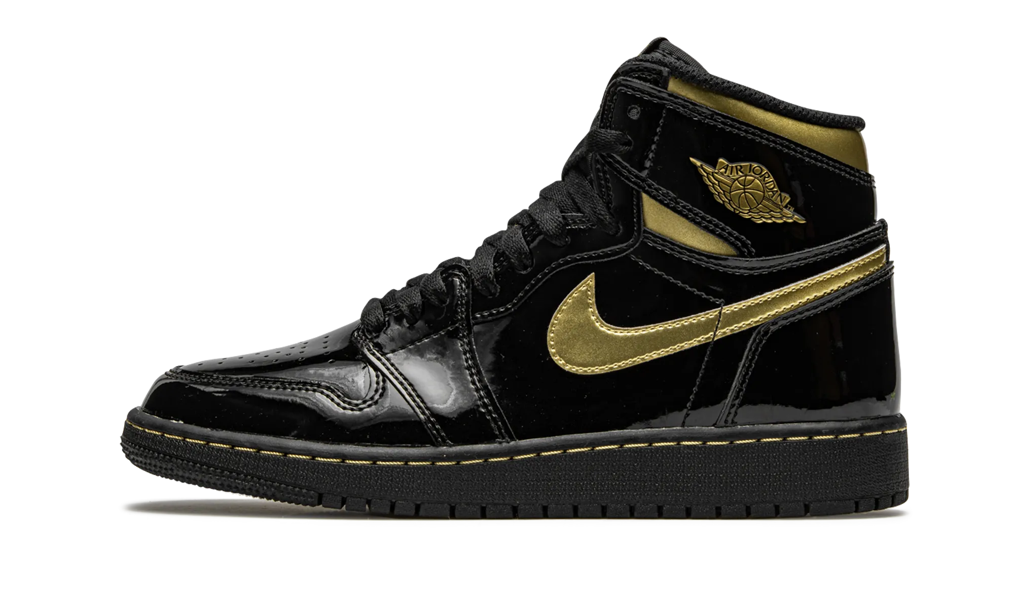 Air Jordan 1 Retro High OG GS "Black Metallic Gold" jordan preschool kids shoes