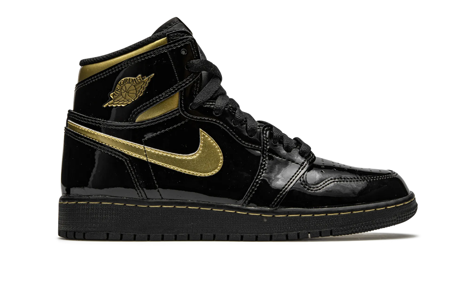 Air Jordan 1 Retro High OG GS "Black Metallic Gold" jordan preschool kids shoes