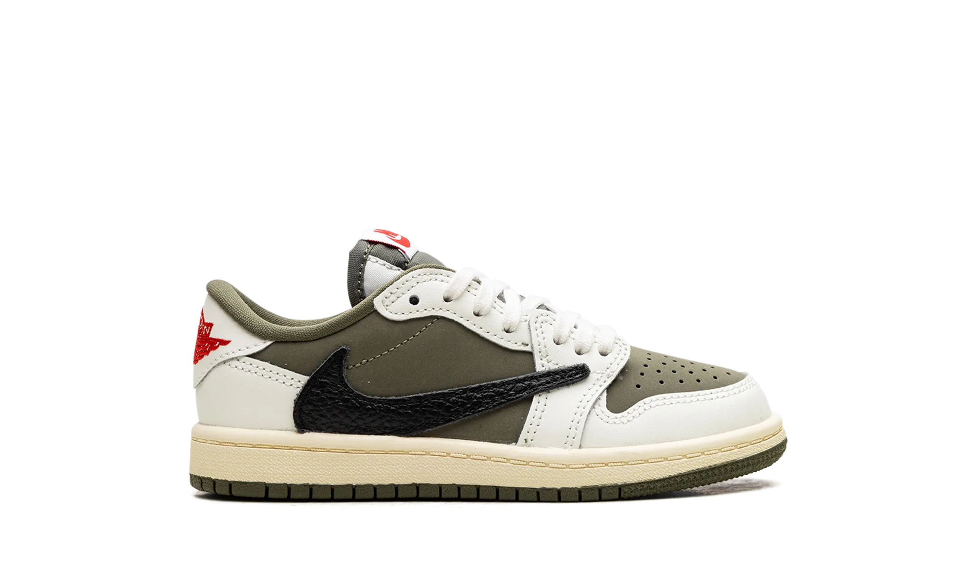 Air Jordan 1 Retro Low OG SP PS "Travis Scott - Medium Olive" jordan preschool kids shoes