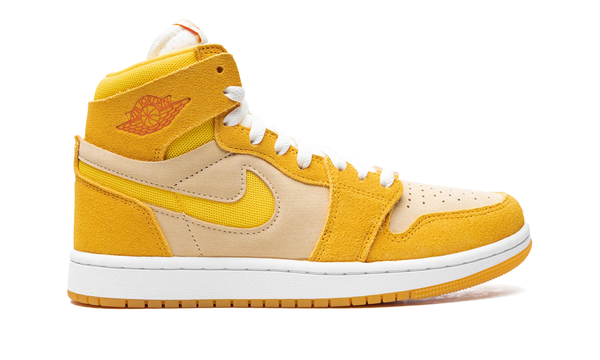 Air Jordan 1 Zoom Air CMFT 2 WMNS "Yellow Ochre/Tour Yellow-Pale Vanilla-Safety" jordan classic womens shoes