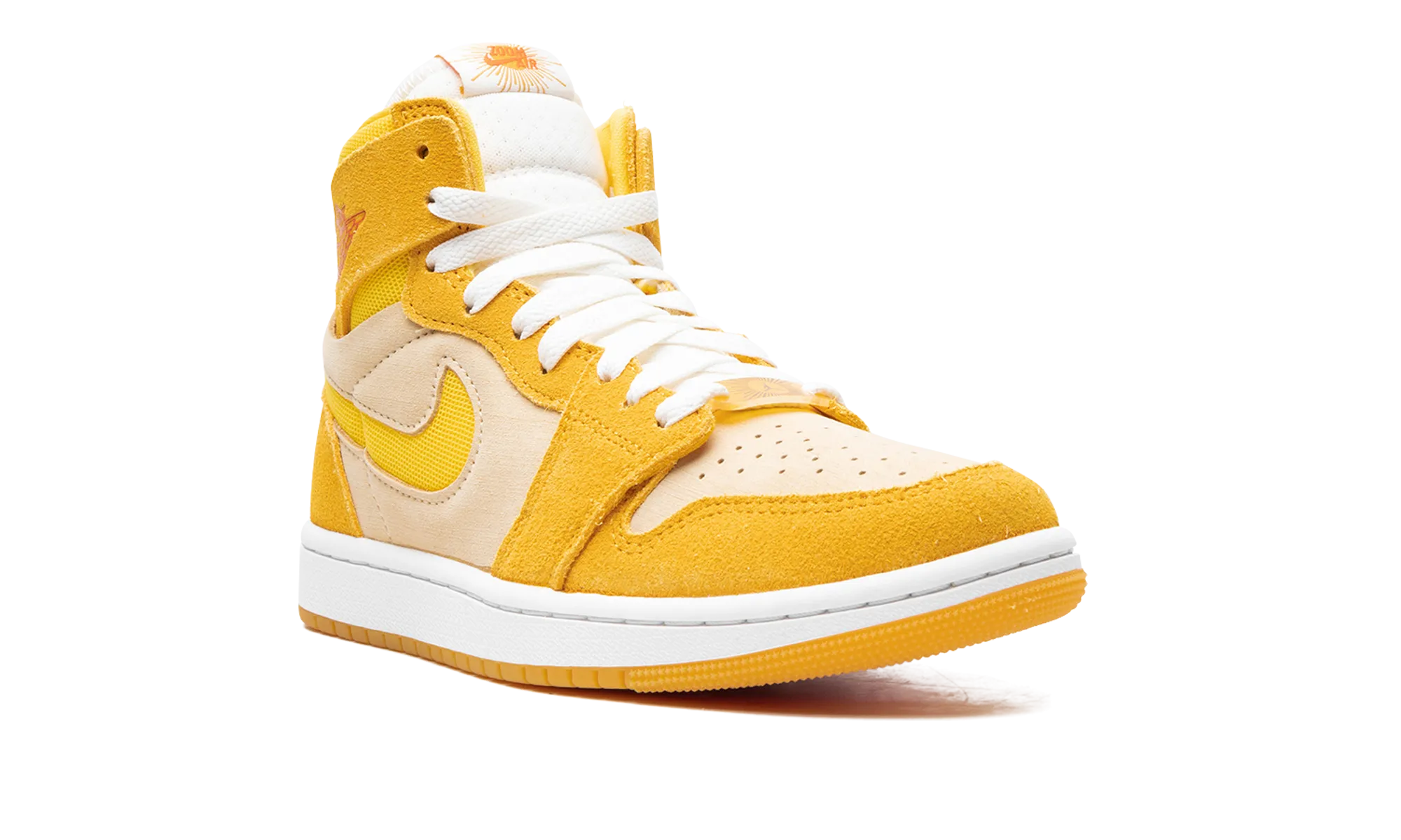 Air Jordan 1 Zoom Air CMFT 2 WMNS "Yellow Ochre/Tour Yellow-Pale Vanilla-Safety" jordan classic womens shoes