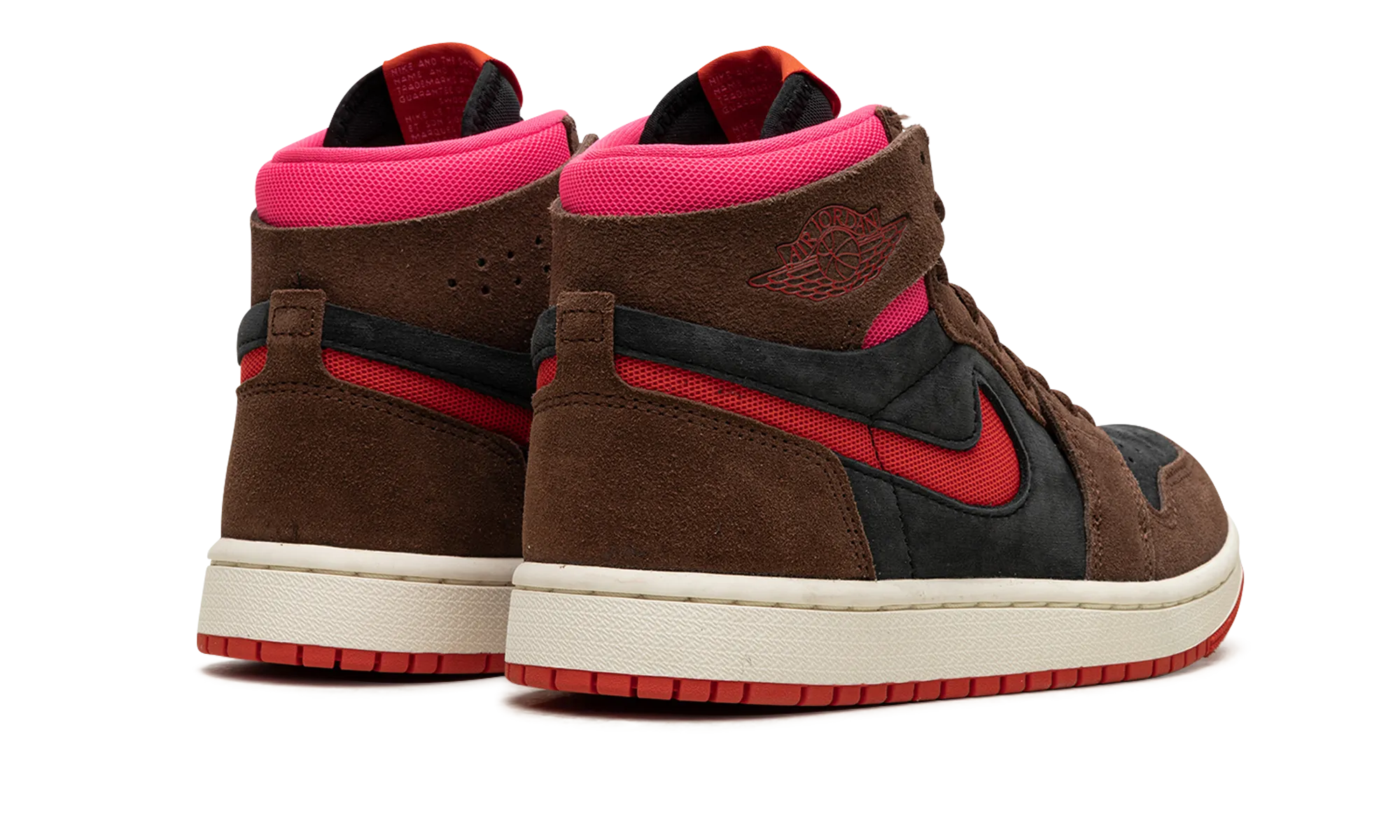 AIR JORDAN 1 ZOOM AIR CMFT WMNS "Cacao Wow/Picante Red/Black/Hyper Pink" jordan womens sporty sneakers