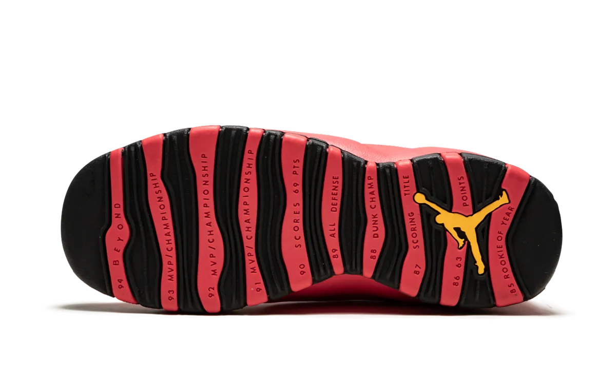 Air Jordan 10 Retro GS "Fusion Red" jordan grade school sneakers