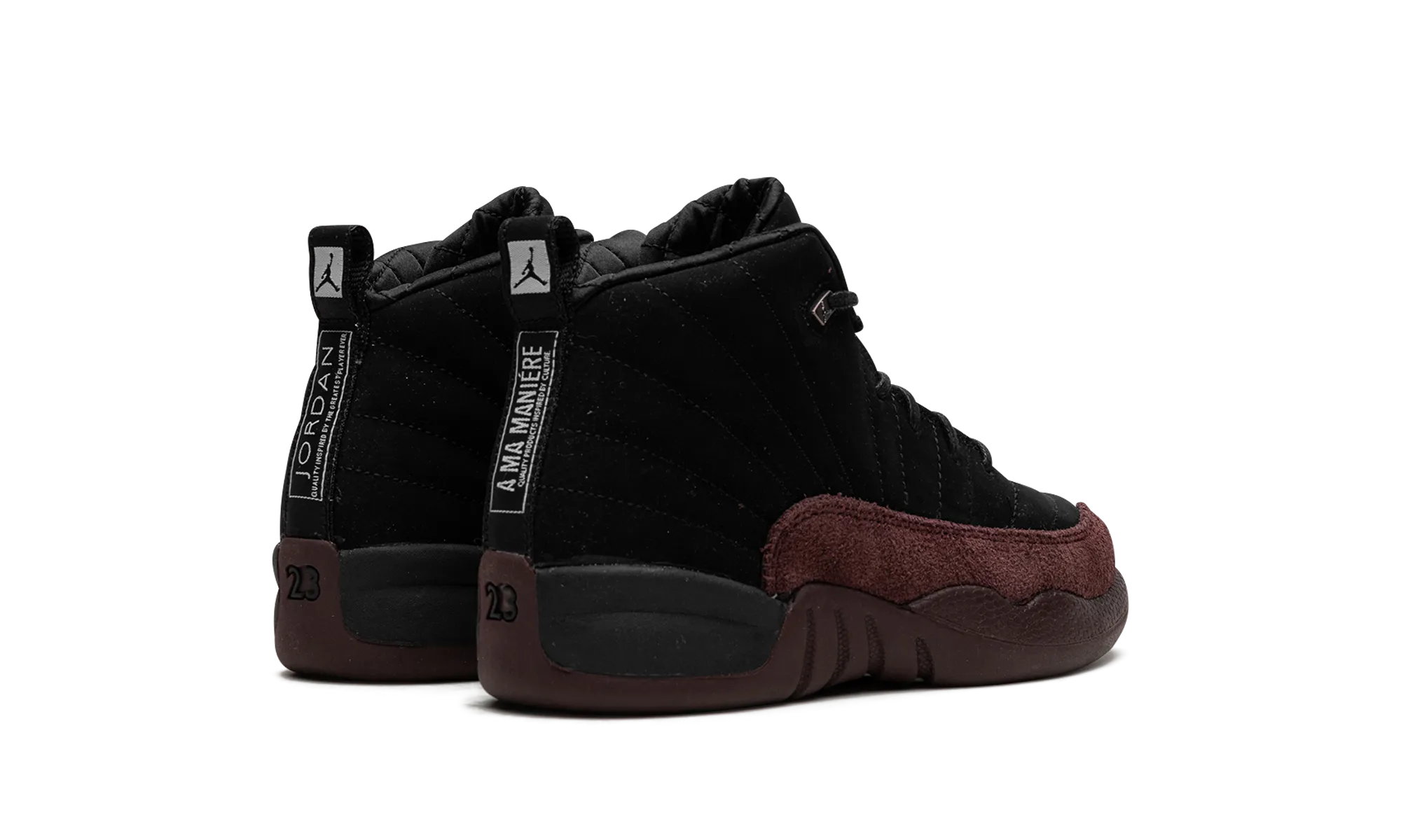 Air Jordan 12 PS "A Ma Manire - Black" jordan preschool kids shoes