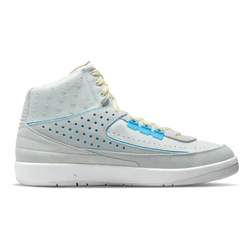 Air Jordan 2 Retro x Union SP Grey Fog Grey Blue Iconic Sneakers