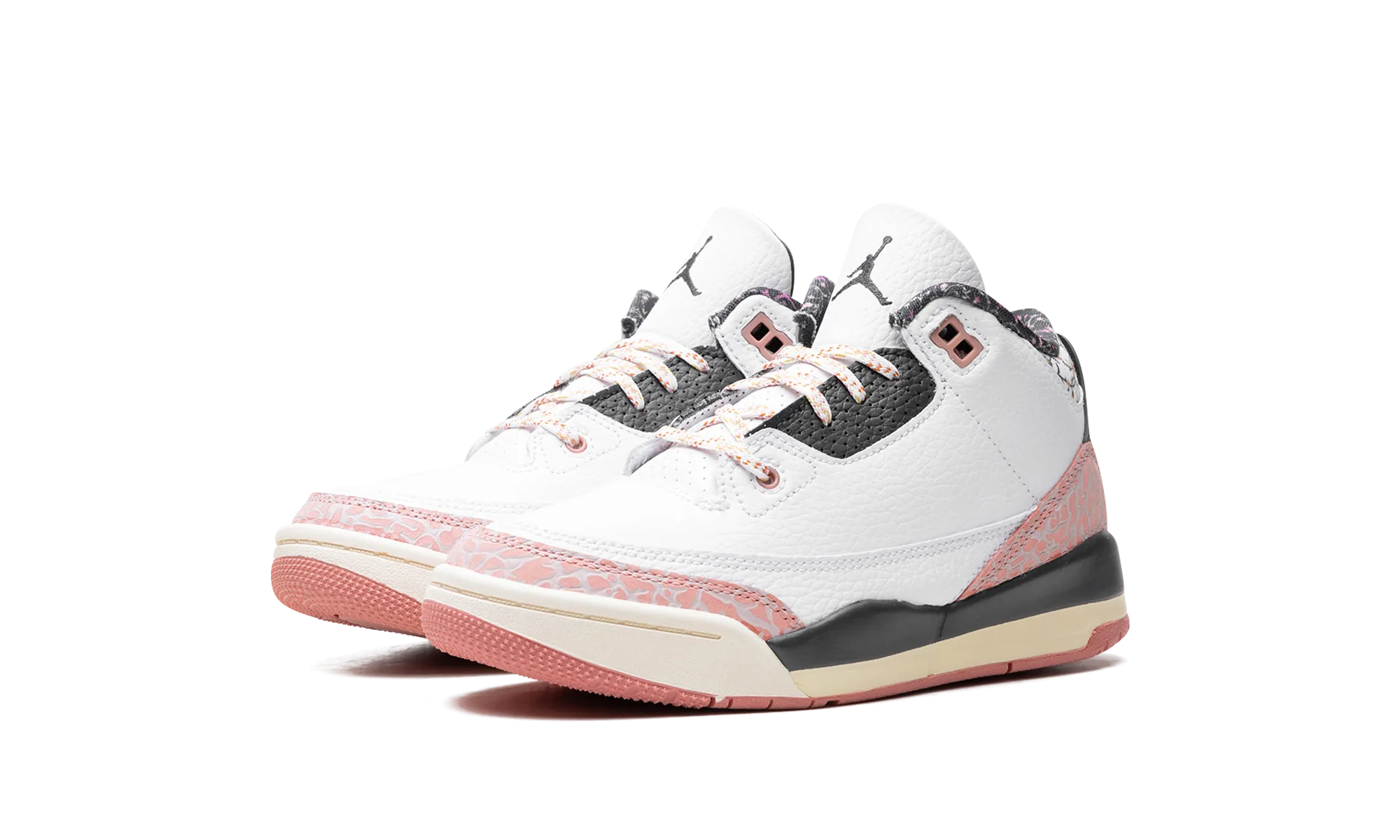Air Jordan 3 PS "White/Red Stardust" jordan preschool kids shoes