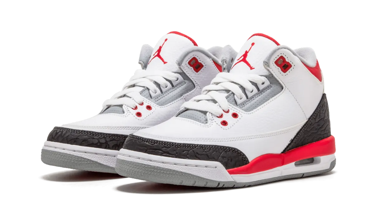 Air Jordan 3 Retro GS "Fire Red" jordan school kids shoes