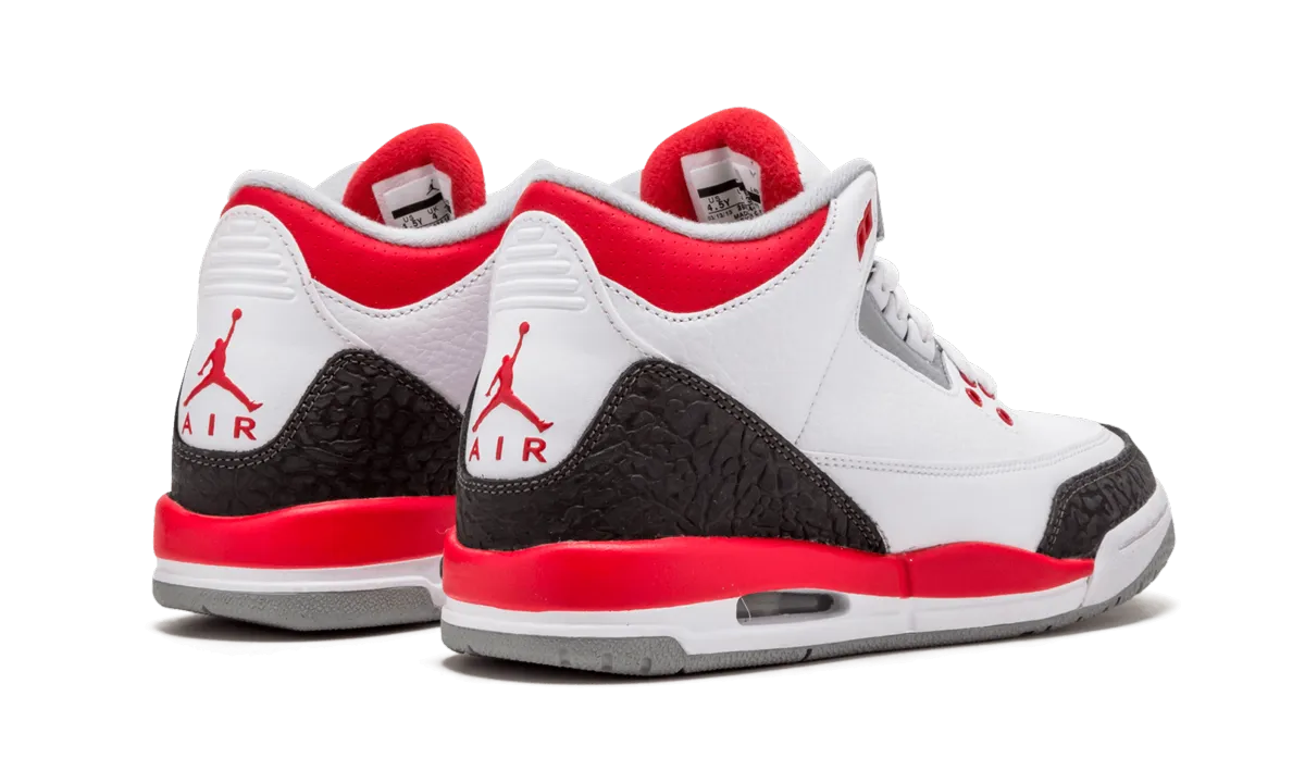 Air Jordan 3 Retro GS "Fire Red" jordan school kids shoes