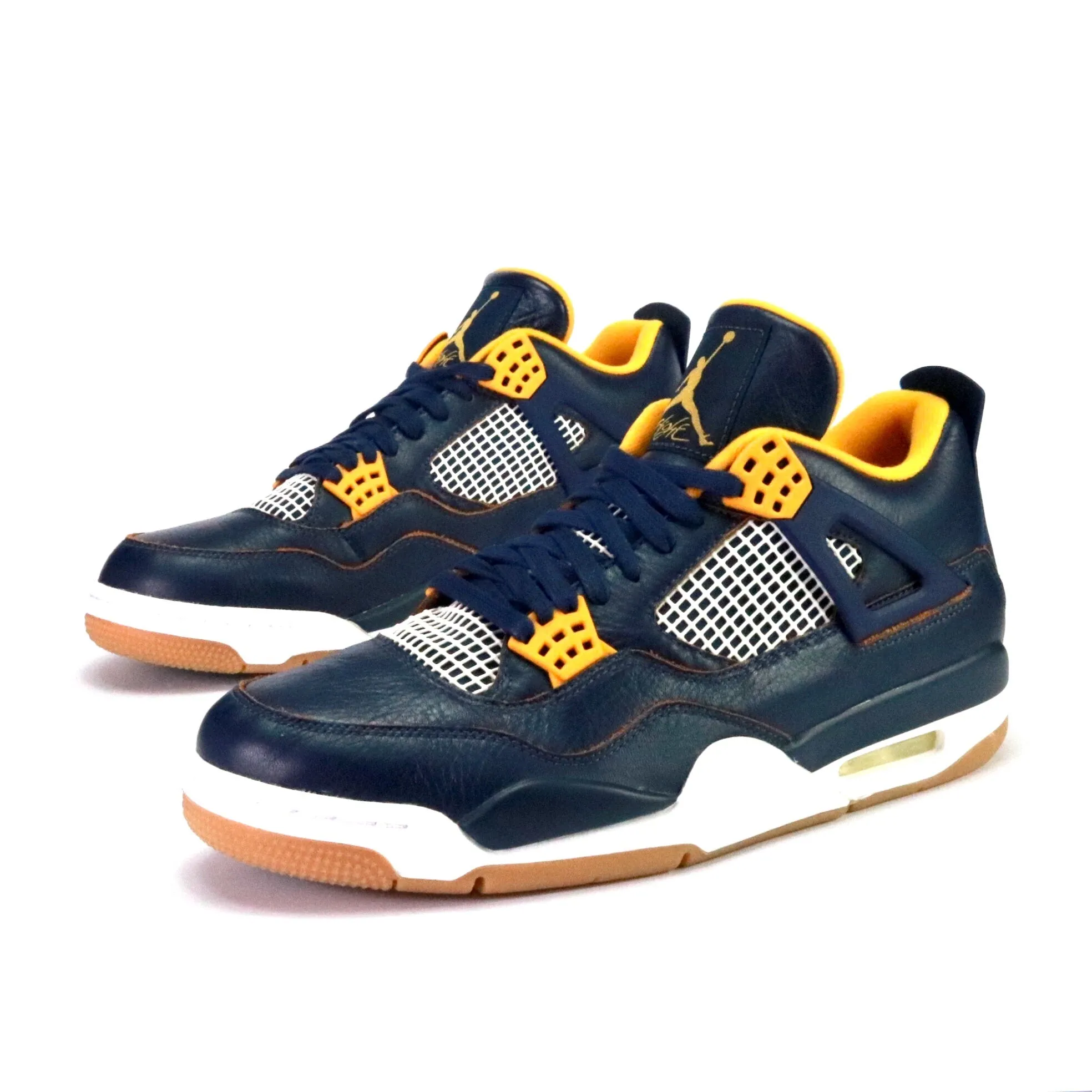 Air Jordan 4 retro "Dunk From Above" Midnight Navy Metallic Gold White Iconic Sneakers