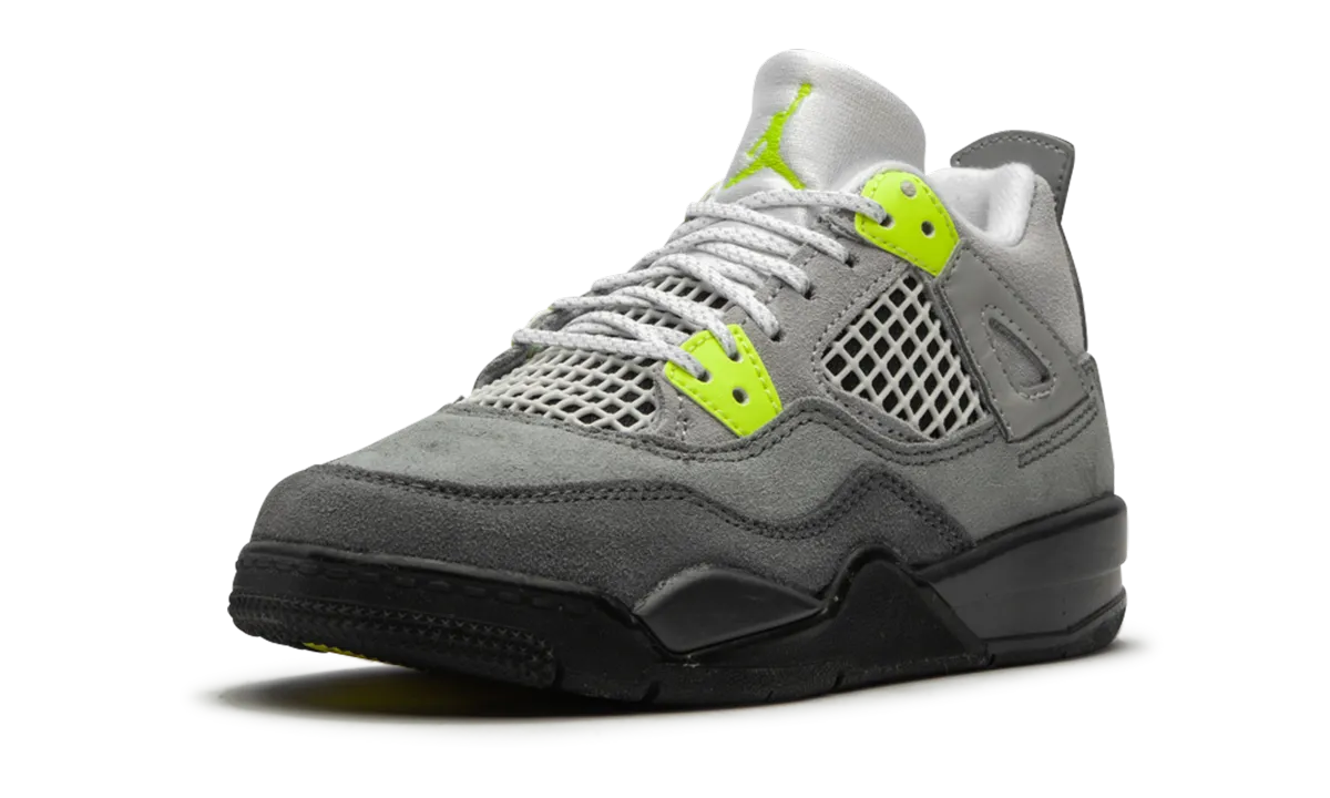 Air Jordan 4 Retro SE PS "Neon" jordan preschool kids shoes