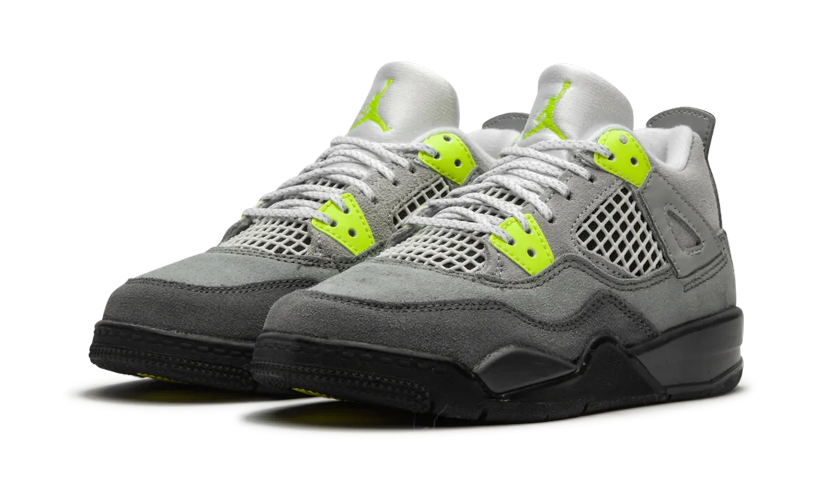 Air Jordan 4 Retro SE PS "Neon" jordan preschool kids shoes