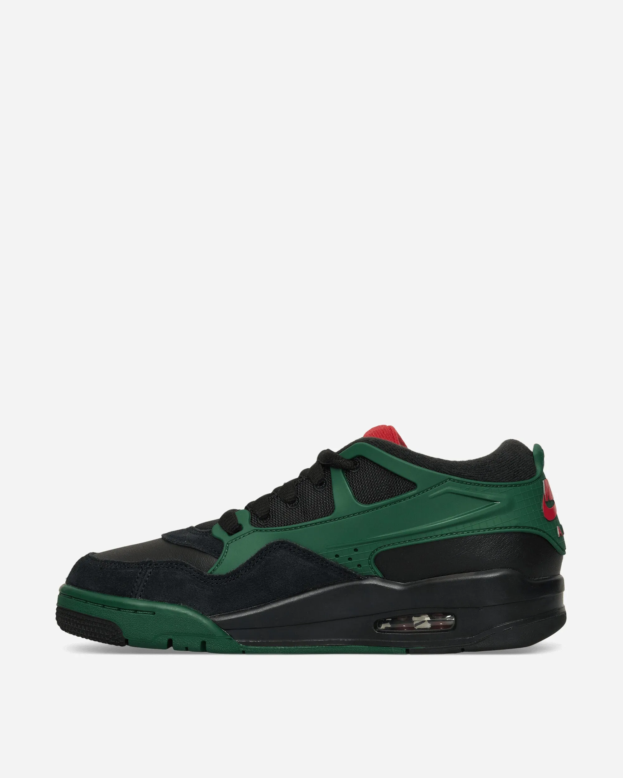 Air Jordan 4 RM Sneakers Black / Gorge Green / Varsity Red Flexible Shoes