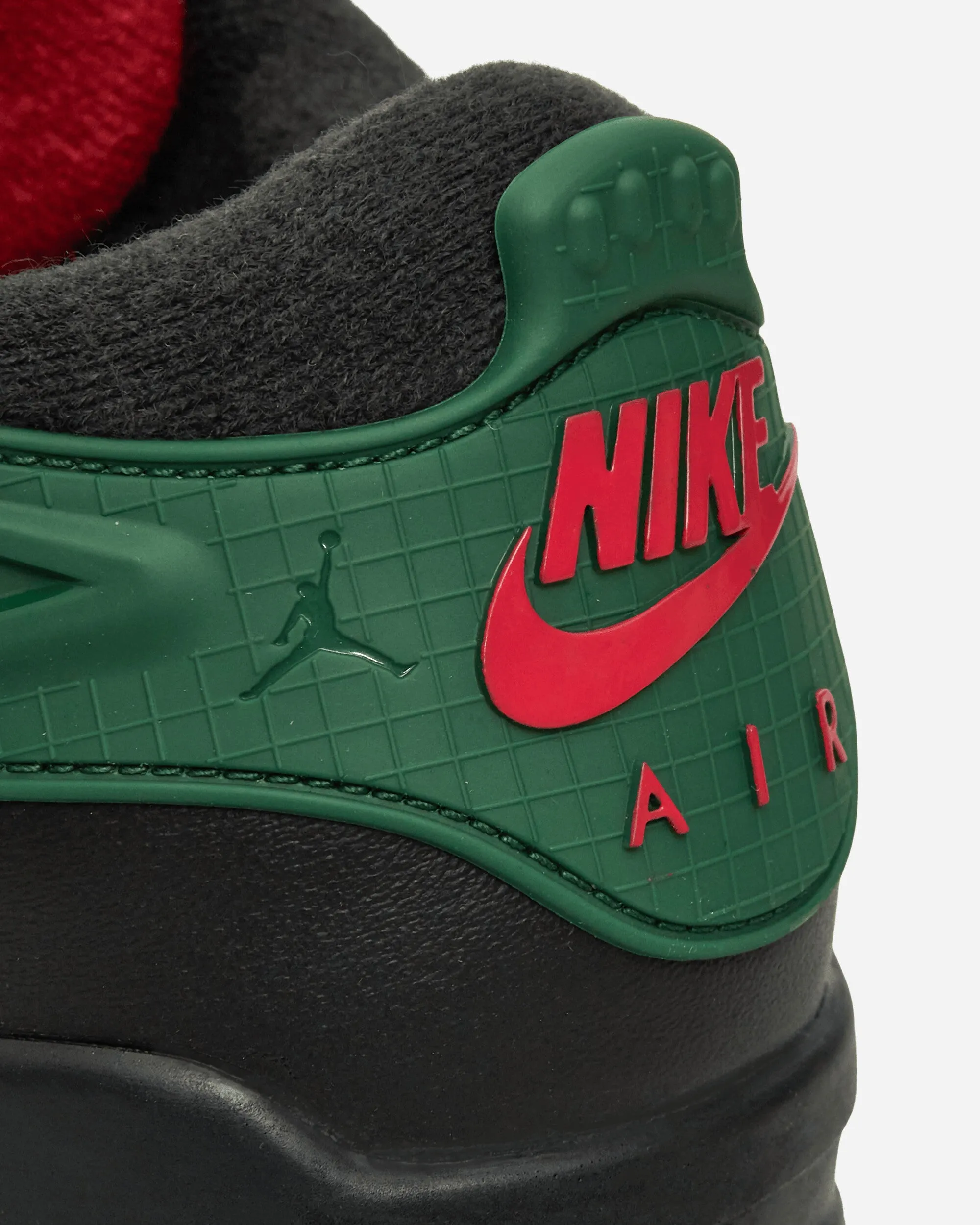 Air Jordan 4 RM Sneakers Black / Gorge Green / Varsity Red Flexible Shoes