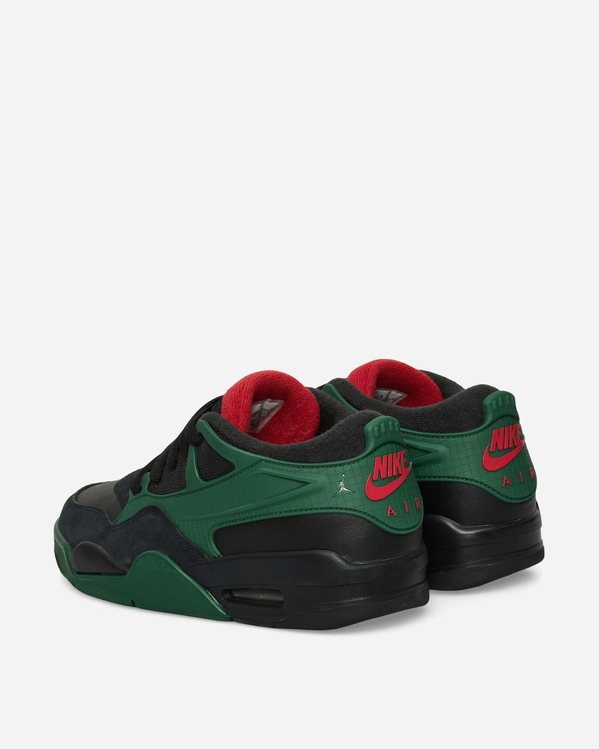 Air Jordan 4 RM Sneakers Black / Gorge Green / Varsity Red Flexible Shoes