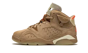 Air Jordan 6 Retro PS "Travis Scott - British Khaki" Jordan Pre School shoes