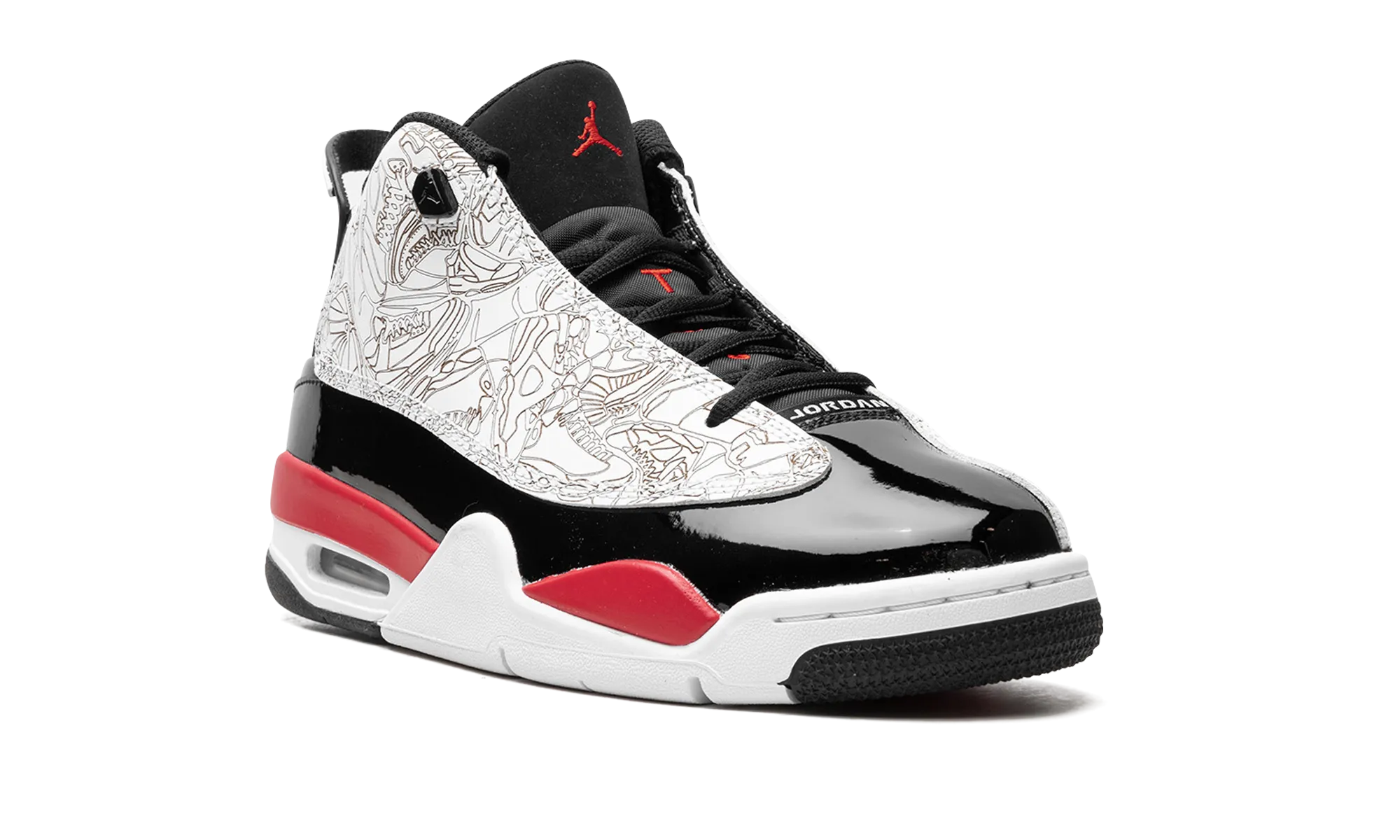 Air Jordan Dub Zero GS "White / Fire Red" jordan school kids shoes