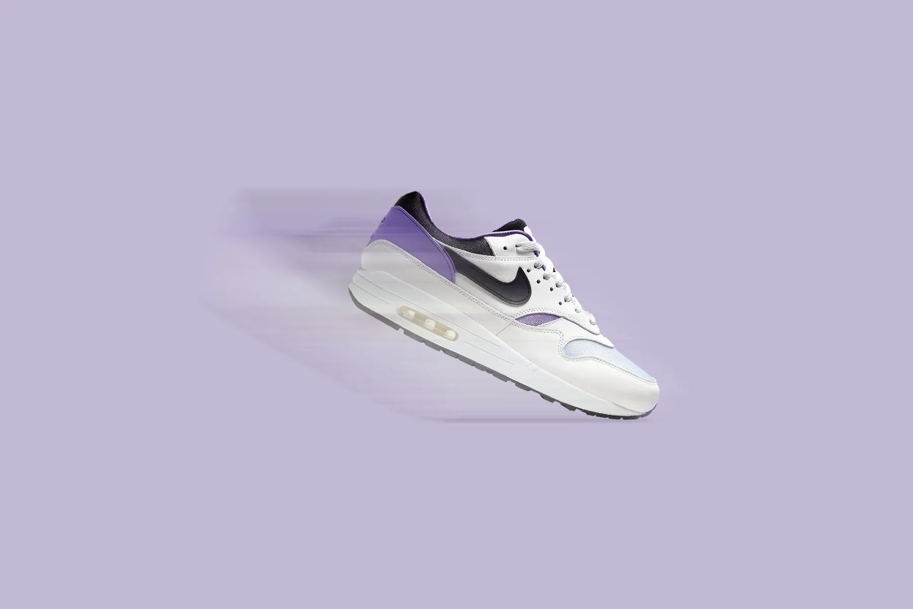 Air Max 1 DNA Ch. 1 - White/Purple Punch Nike Foam Comfort Trainers