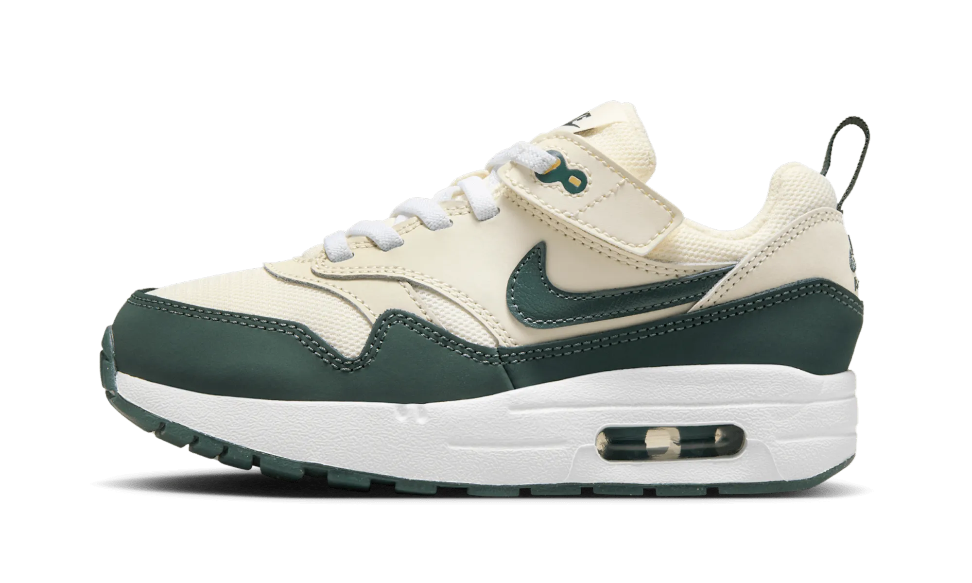 Air Max 1 EasyOn PS "Pale Ivory White Bicoastal Vintage Green" Nike Pre School shoes