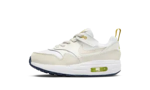 Air Max 1 EasyOn PS "White Bronzine Midnight Navy Light Orewood Brown" Nike Pre School shoes