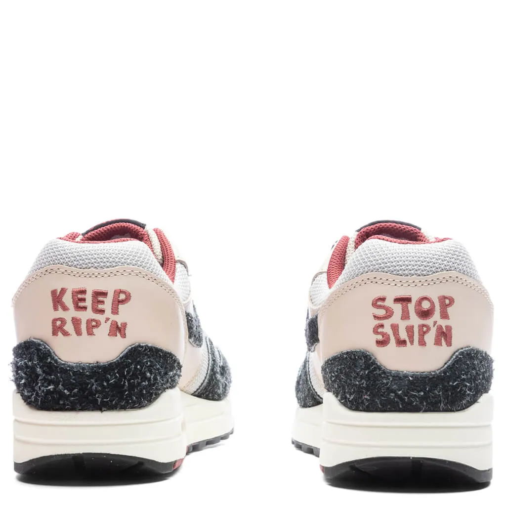 Air Max 1 PRM - Pearl White/Black/Vast Grey Nike Retro Lifestyle Shoes