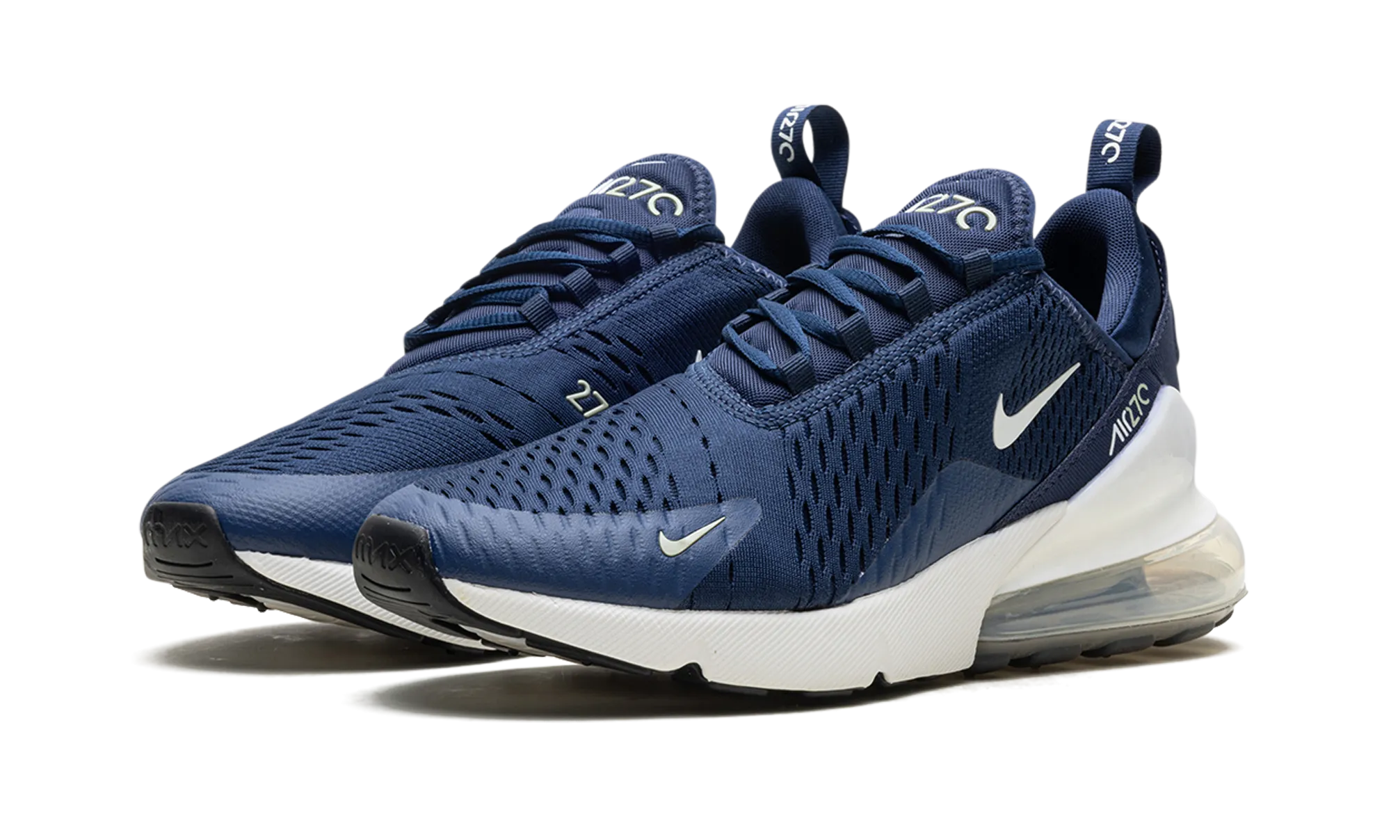 Air Max 270 "Midnight Navy Black Jade Horizon White" nike mens sport sneakers