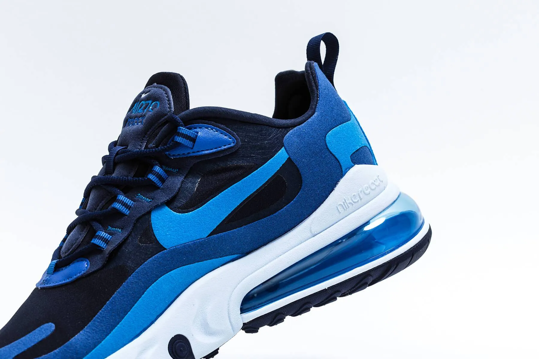 Air Max 270 React - Blue Void/Photo Blue/Game Royal Nike Foam Comfort Trainers