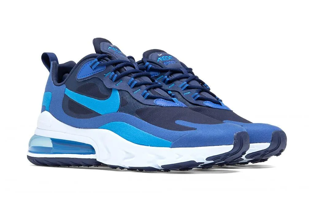Air Max 270 React - Blue Void/Photo Blue/Game Royal Nike Foam Comfort Trainers