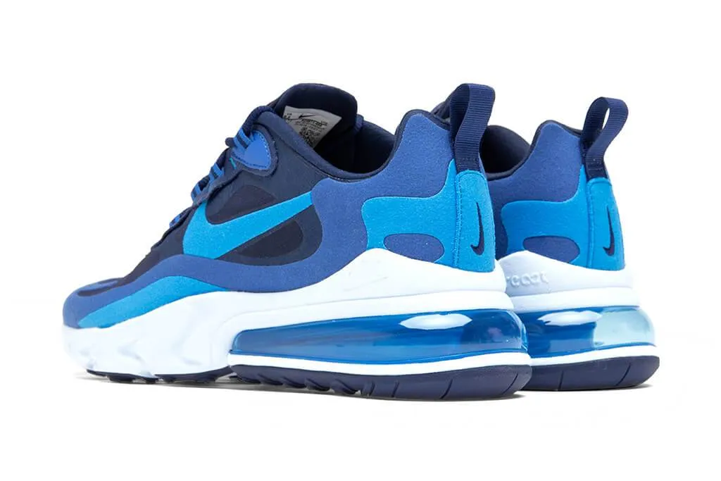 Air Max 270 React - Blue Void/Photo Blue/Game Royal Nike Foam Comfort Trainers