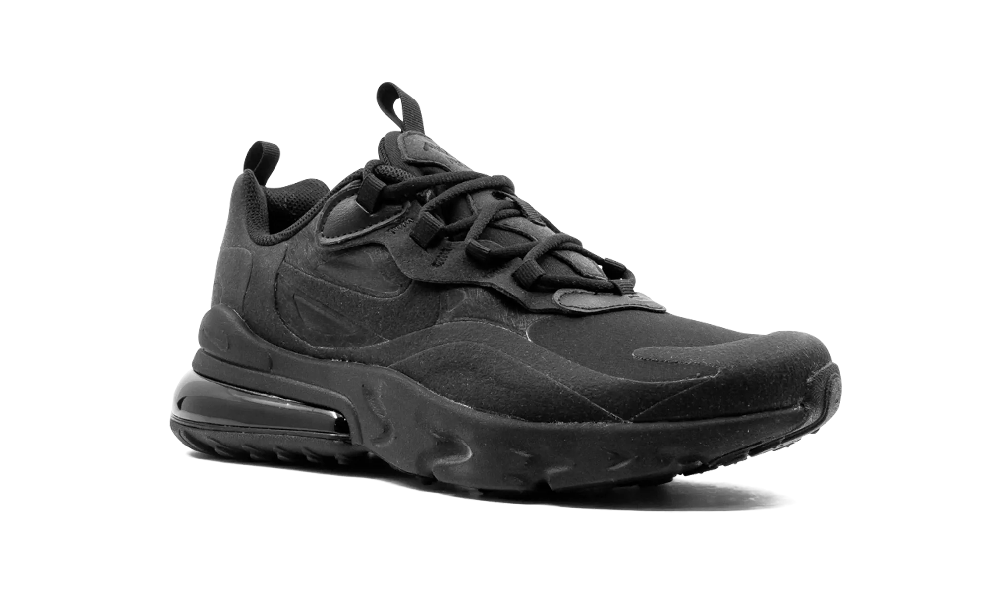 Air Max 270 React (GS) "Triple Black" nike grade school kids sneakers