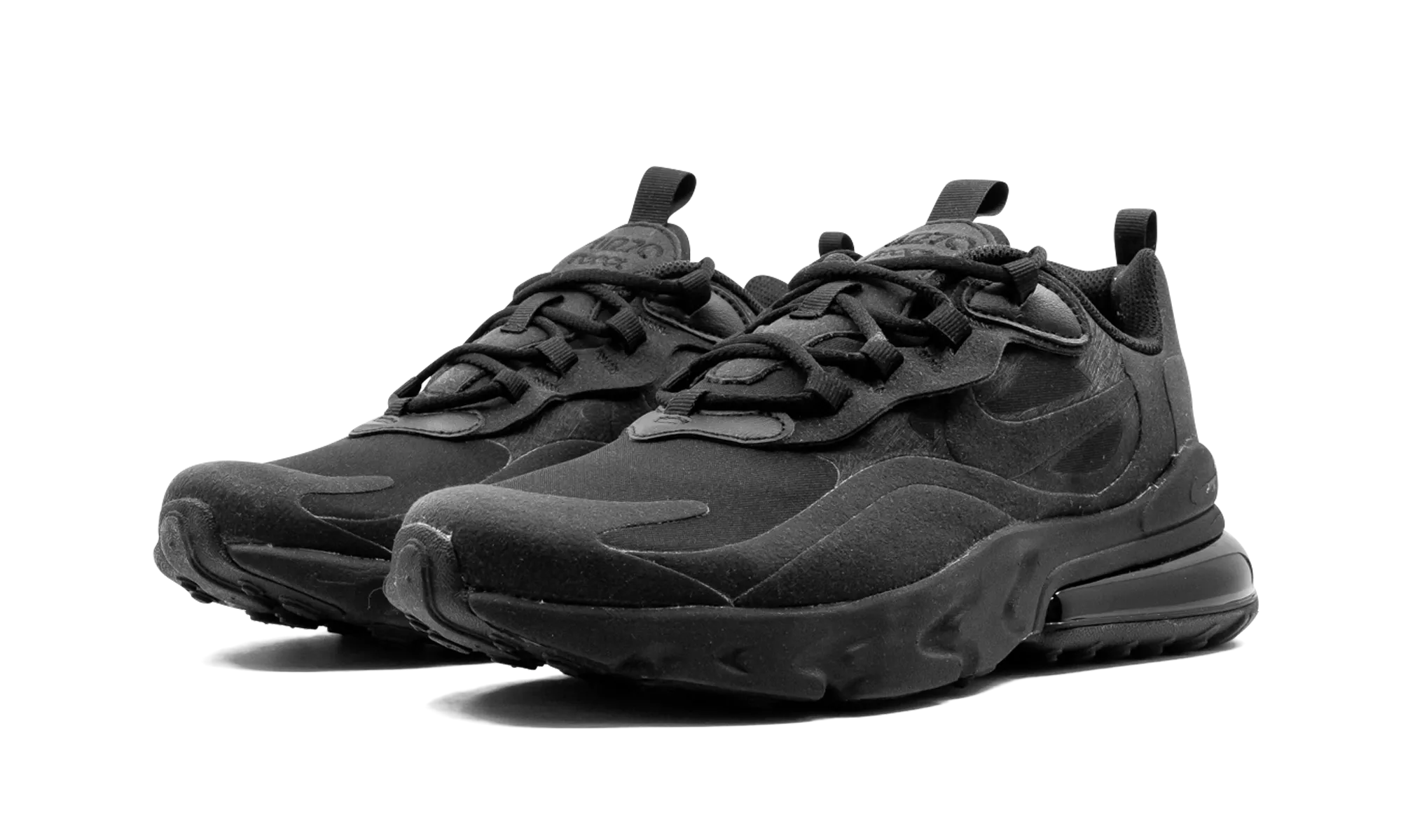 Air Max 270 React (GS) "Triple Black" nike grade school kids sneakers