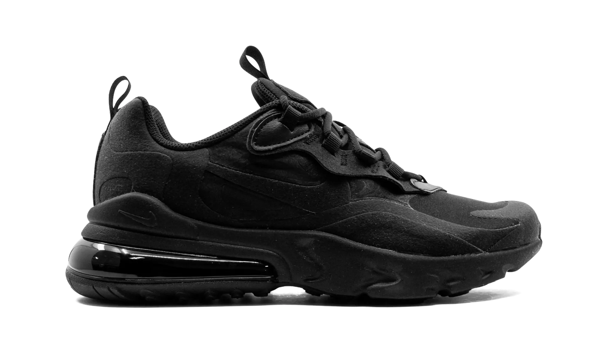 Air Max 270 React (GS) "Triple Black" nike grade school kids sneakers