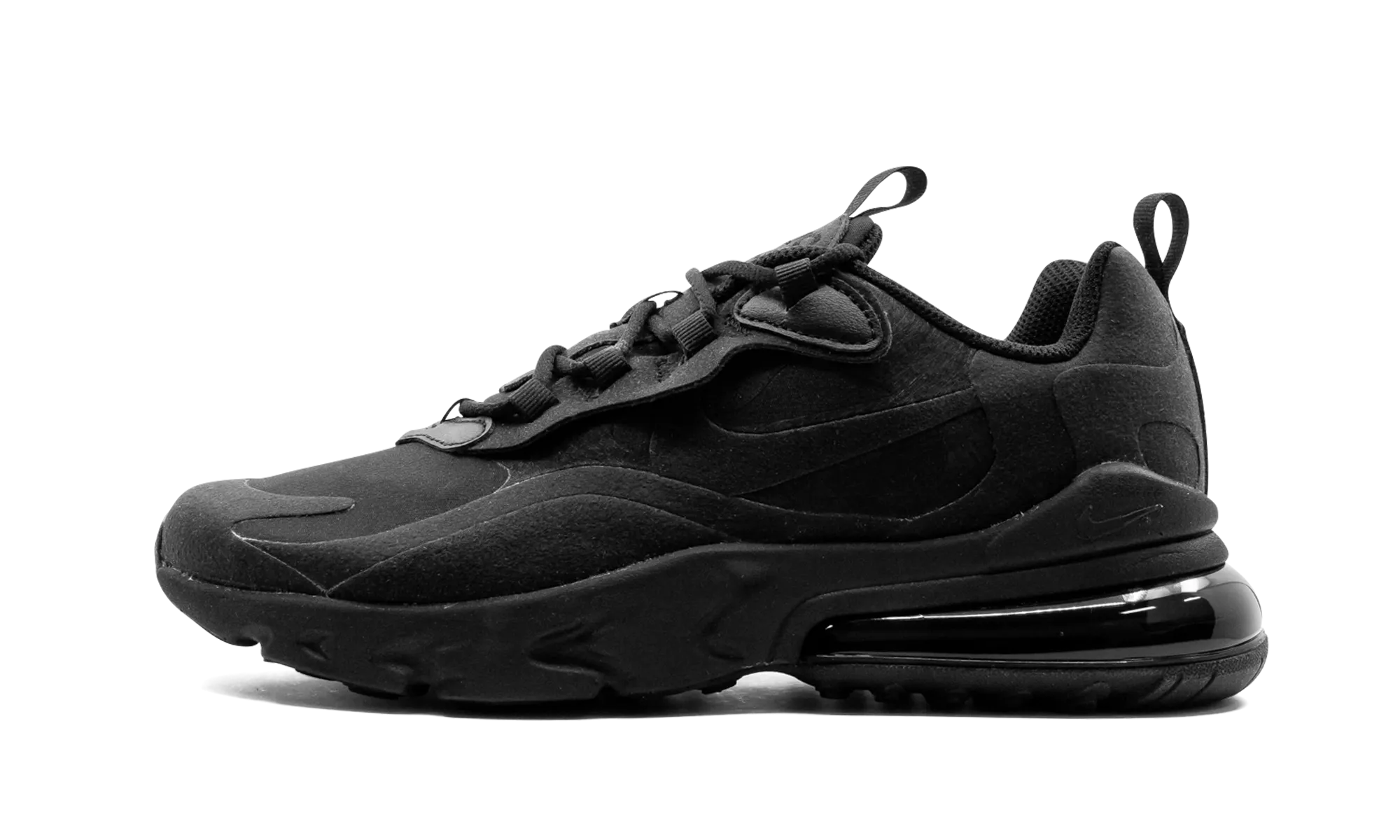 Air Max 270 React (GS) "Triple Black" nike grade school kids sneakers
