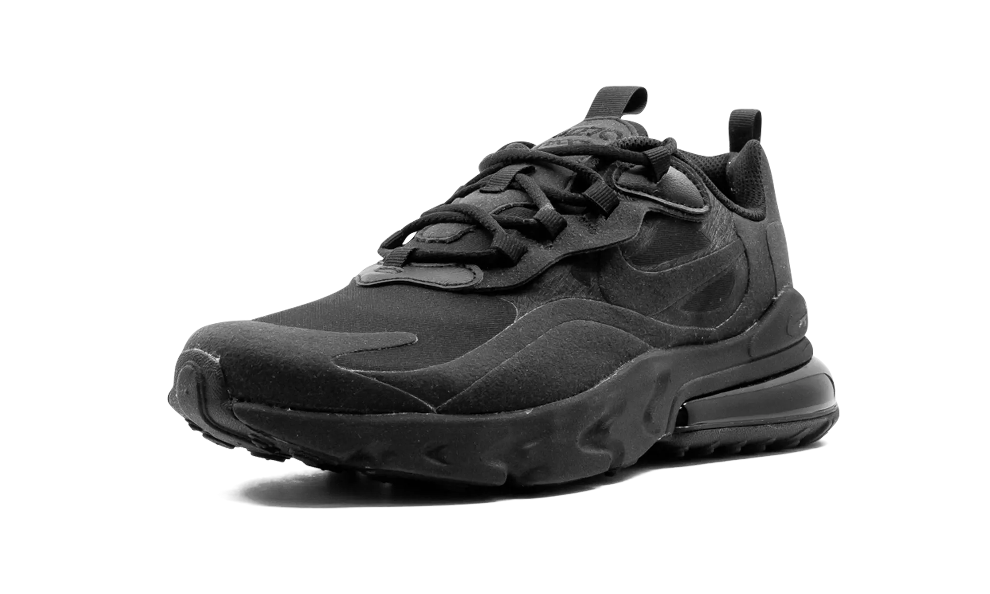 Air Max 270 React (GS) "Triple Black" nike grade school kids sneakers
