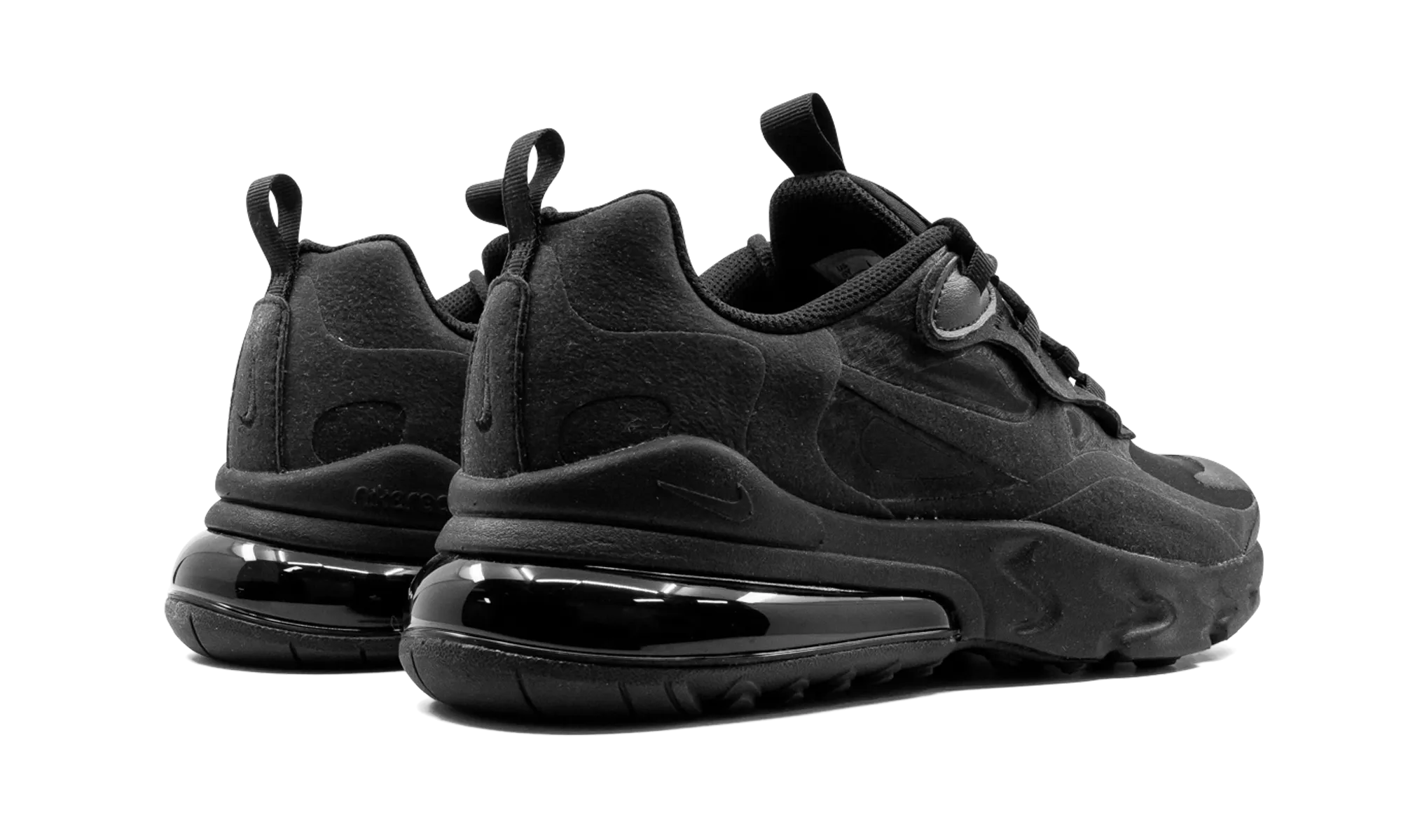 Air Max 270 React (GS) "Triple Black" nike grade school kids sneakers