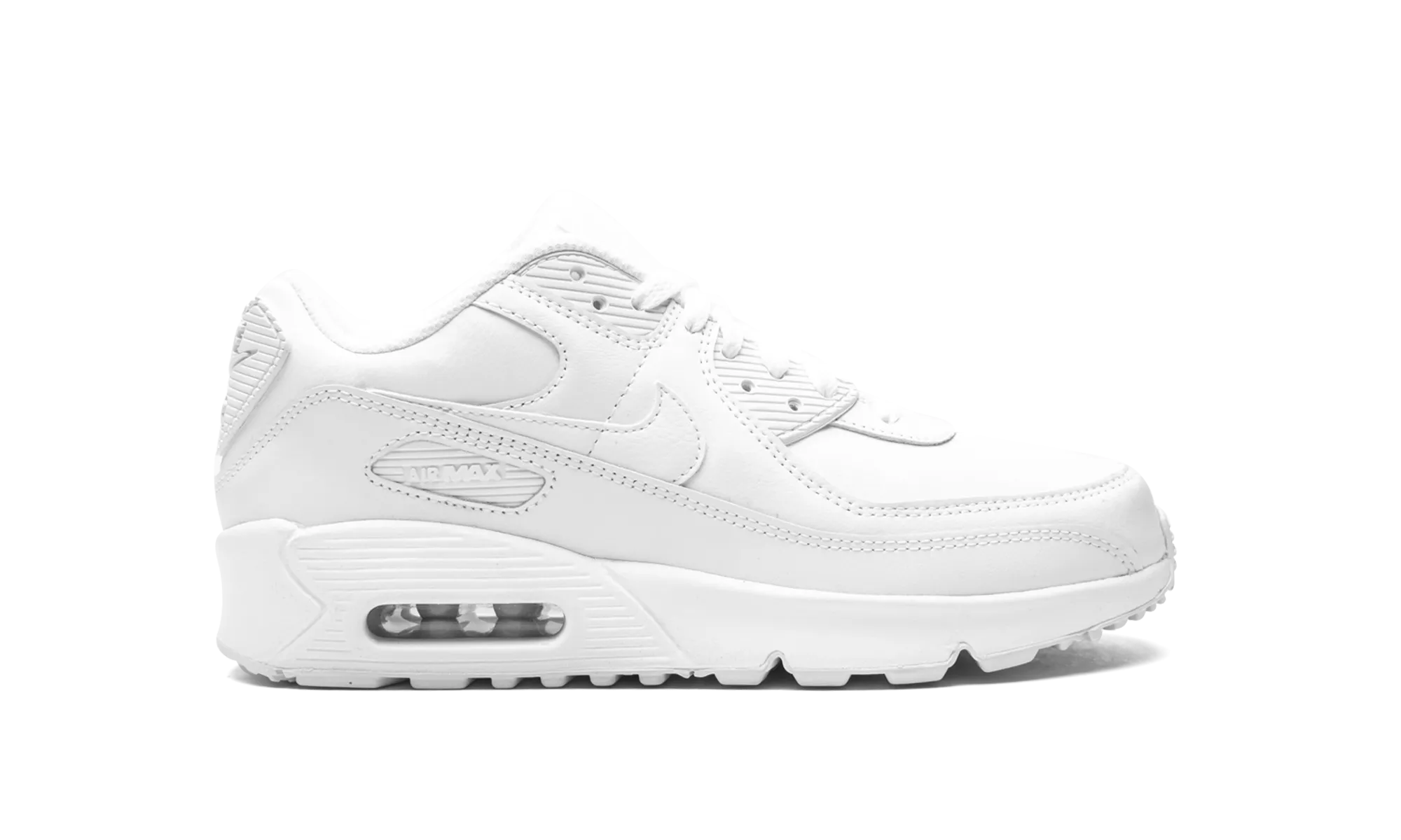 Air Max 90 Leather GS Triple nike grade school kids sneakers