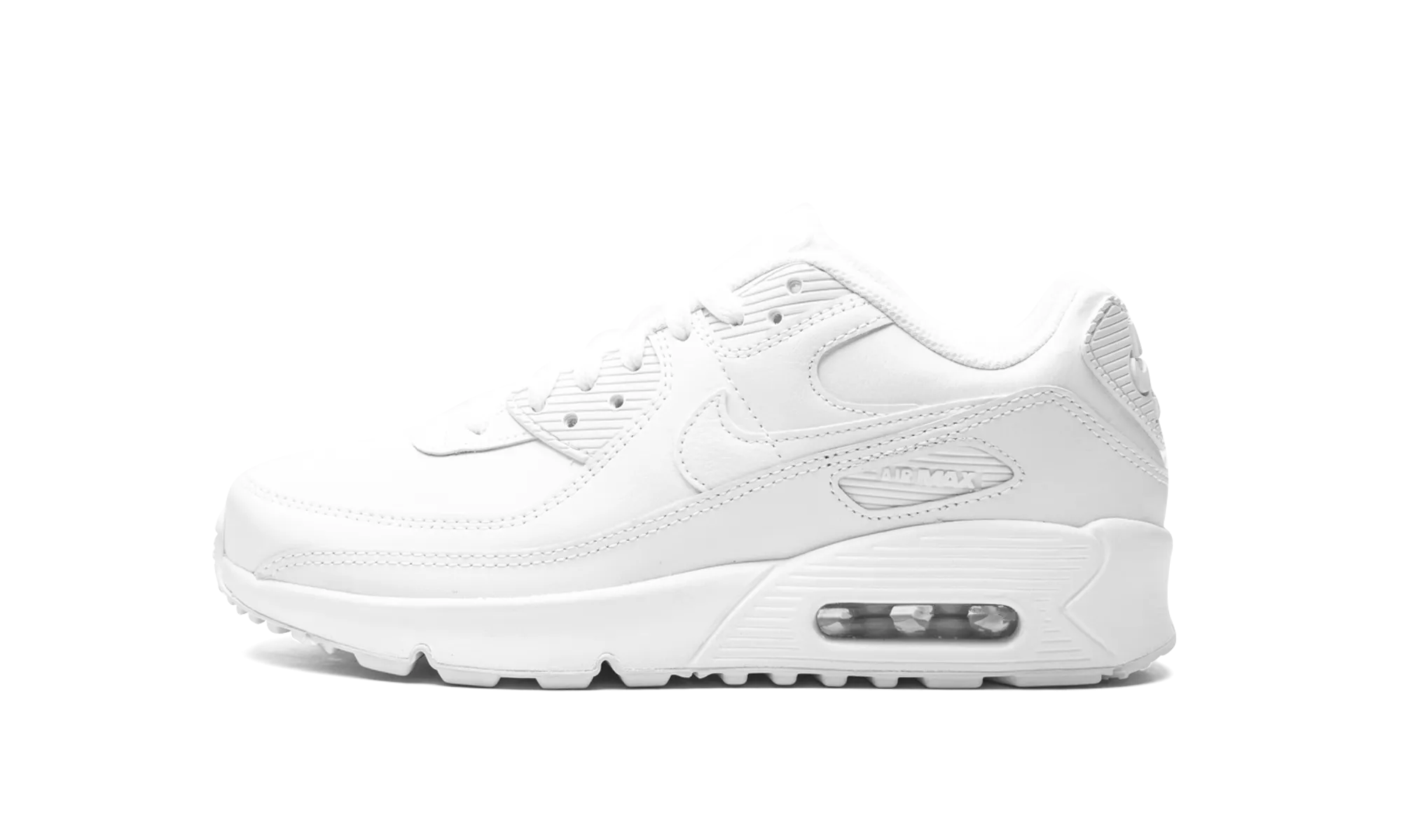 Air Max 90 Leather GS Triple Nike Grade School shoes