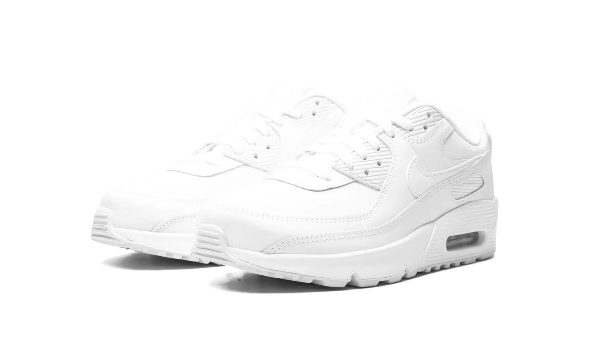 Air Max 90 Leather GS Triple nike grade school kids sneakers