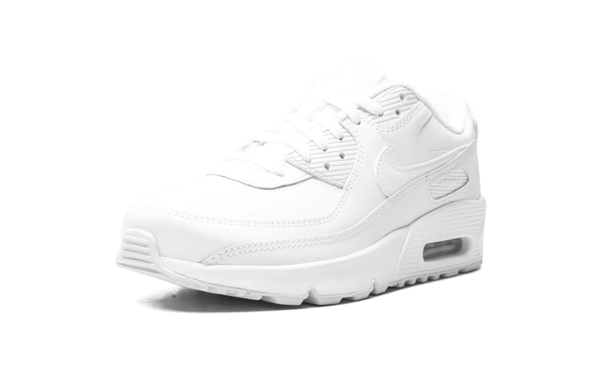 Air Max 90 Leather GS Triple nike grade school kids sneakers