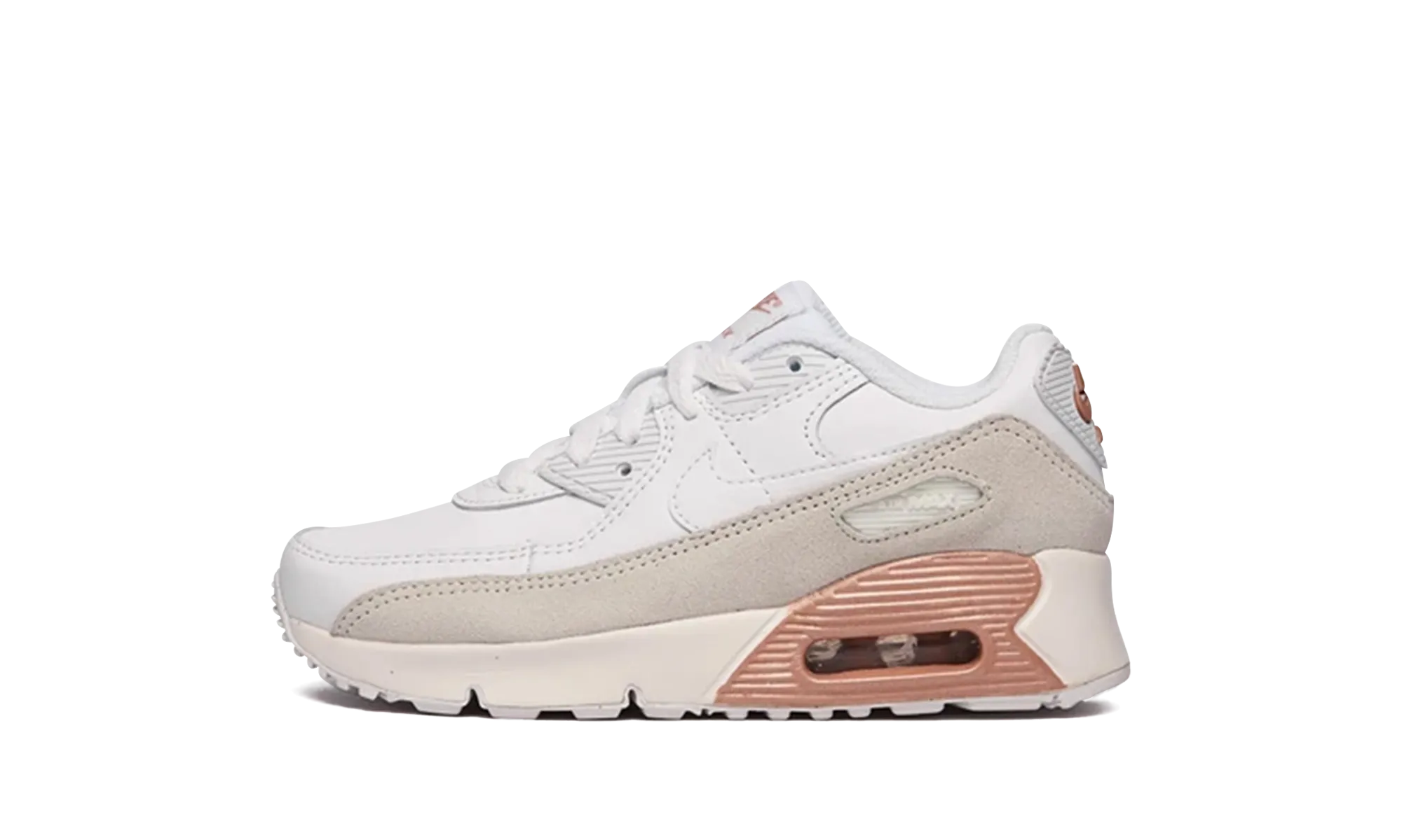 Air Max 90 Leather PS "White Metallic Red Bronze" Nike Pre School shoes