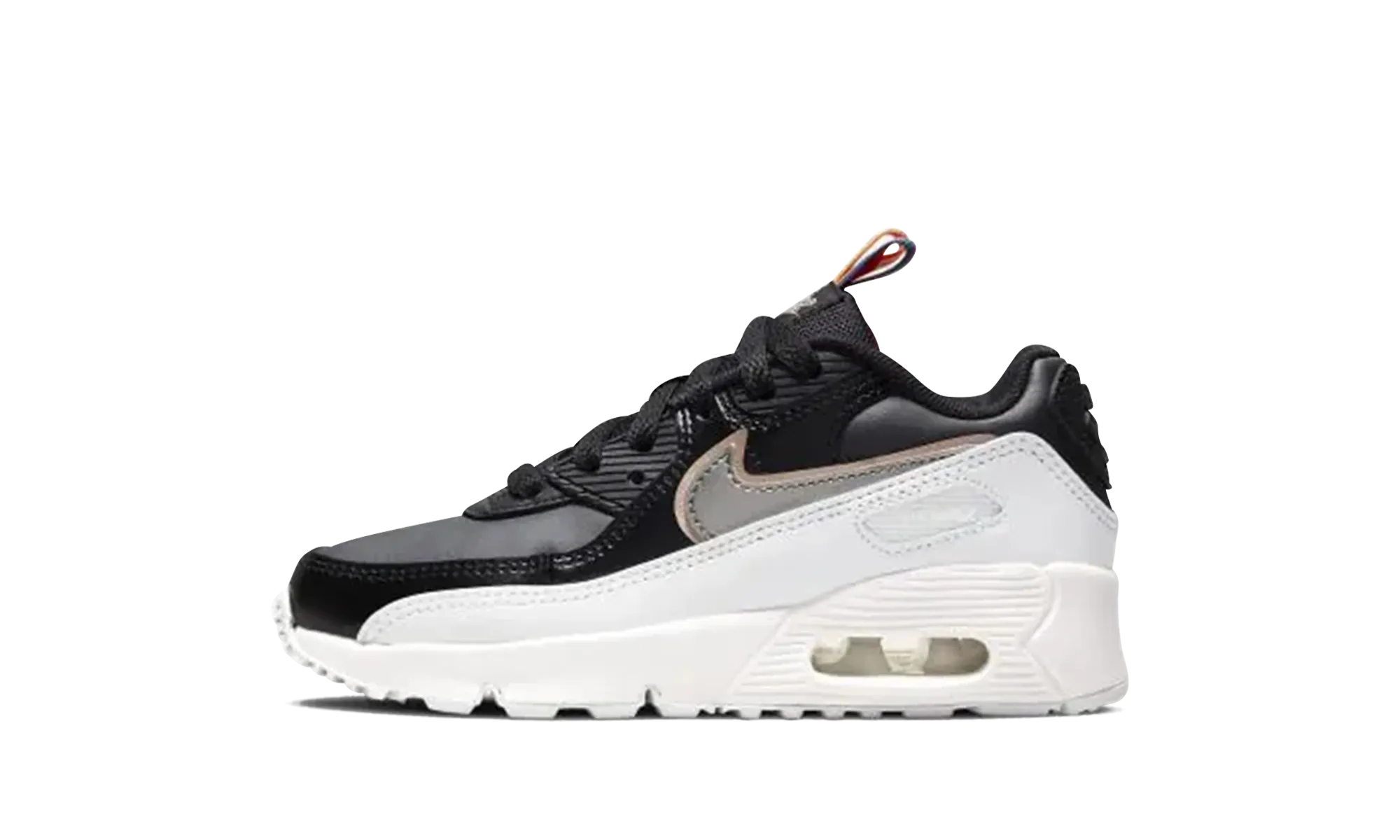 Air Max 90 Leather SE PS "Off Noir Metallic Pewter" Nike Pre School shoes