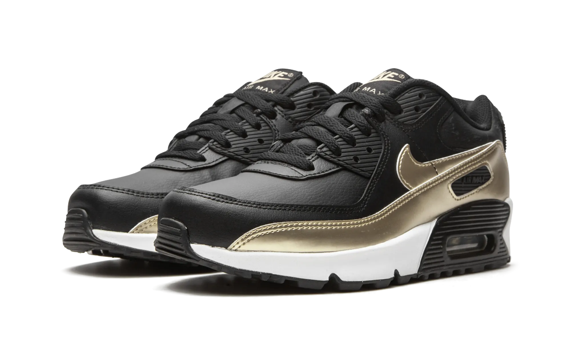 Air Max 90 LTR GS "Black / Metallic Gold" nike grade school kids sneakers