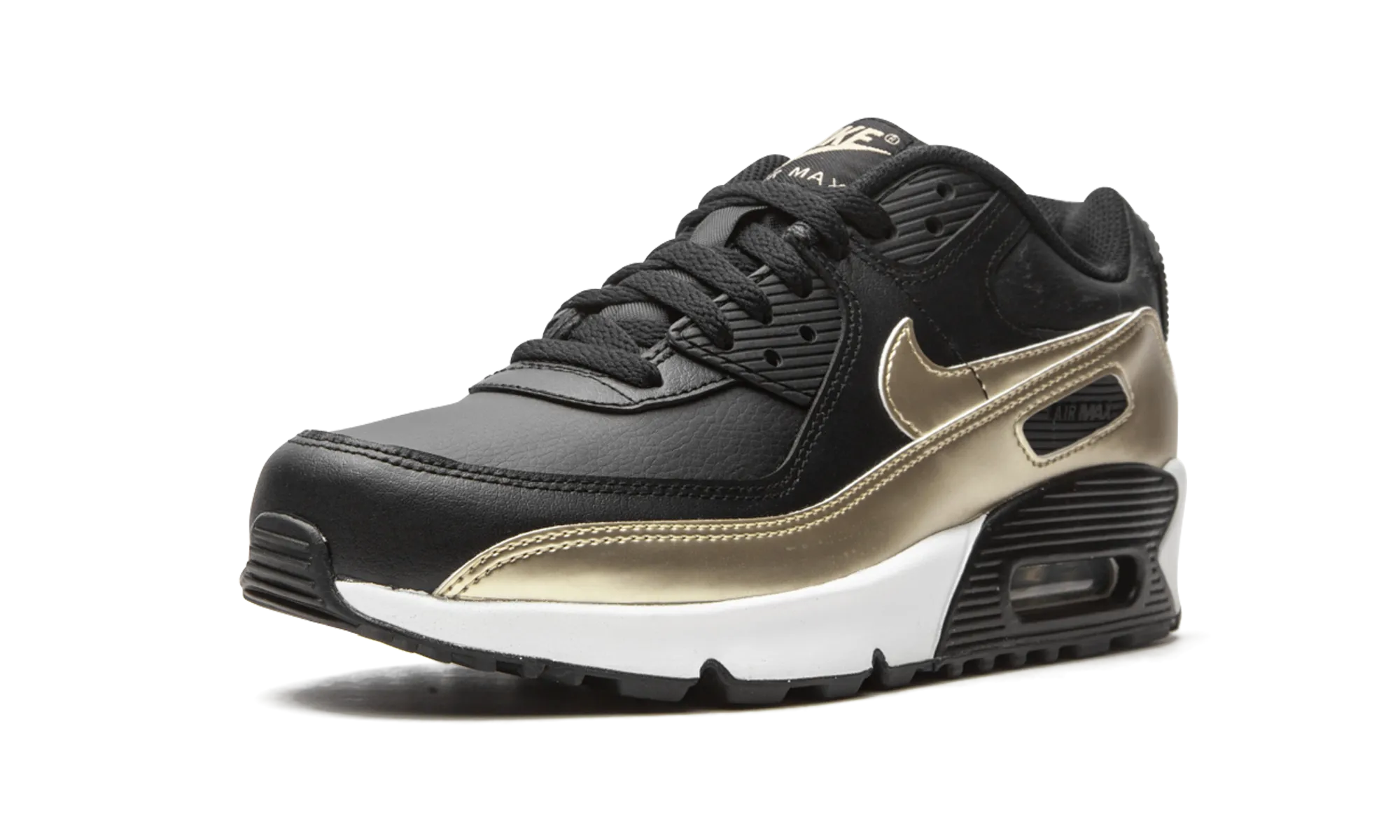 Air Max 90 LTR GS "Black / Metallic Gold" nike grade school kids sneakers