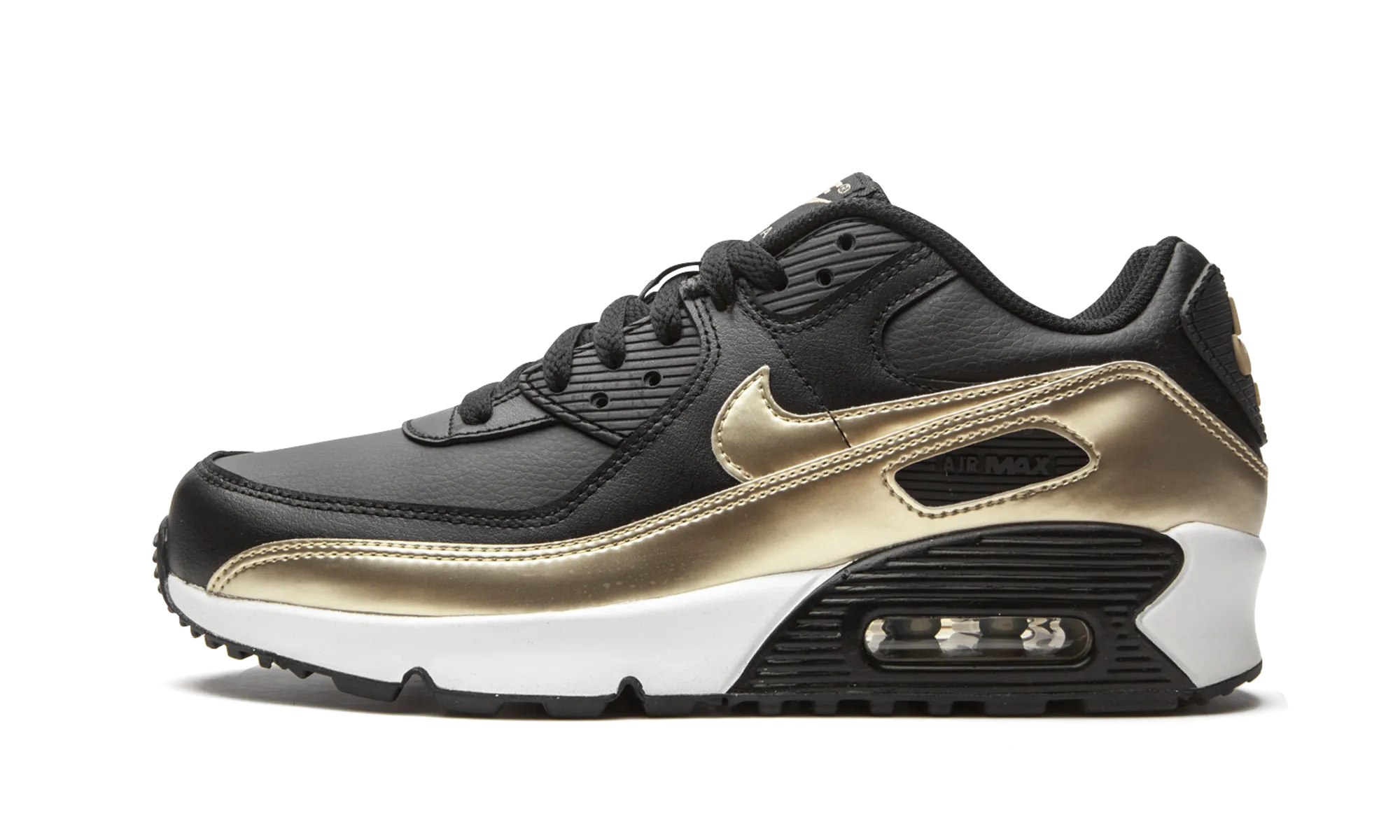 Air Max 90 LTR GS "Black / Metallic Gold" nike grade school kids sneakers