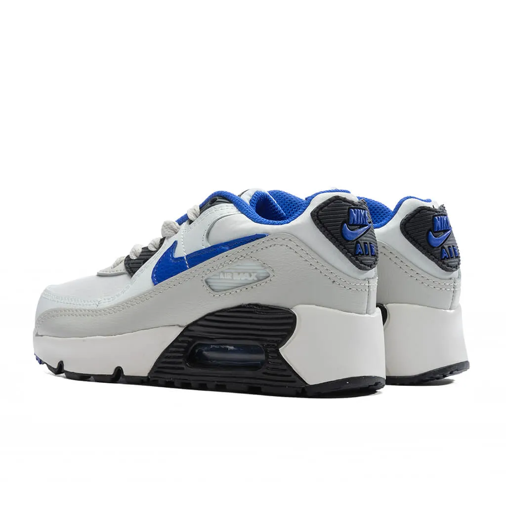 Air Max 90 LTR (GS) - Summit White/Racer Blue/Light Bone Nike Bold Logo Sneakers