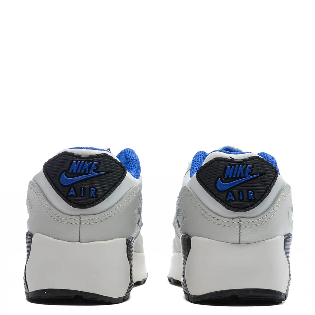 Air Max 90 LTR (GS) - Summit White/Racer Blue/Light Bone Nike Bold Logo Sneakers